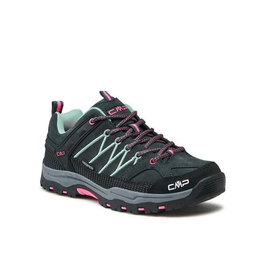 Trekkingi CMP Kids Rigel Mid Trekking Shoe Wp 3Q12944J Turkusowy ze sklepu eobuwie.pl w kategorii Buty trekkingowe dziecięce - zdjęcie 182085683