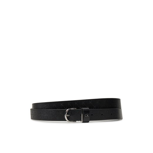 Pasek Damski Calvin Klein Ck Metal Round Buckle 2.5_Mono K60K613150 Czarny ze sklepu eobuwie.pl w kategorii Paski damskie - zdjęcie 182085762