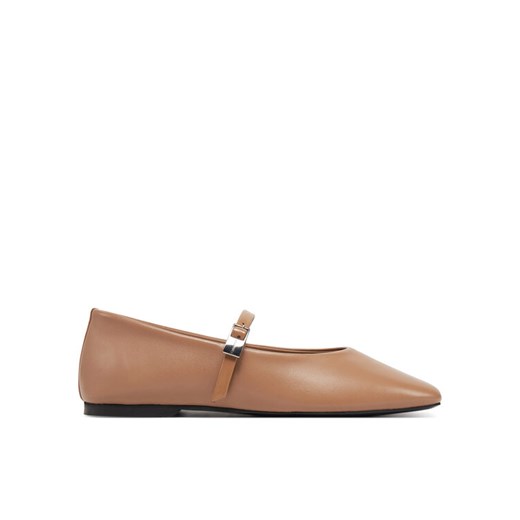 Baleriny Calvin Klein Ballerina New Buckle - Lth HW0HW02483 Brązowy ze sklepu eobuwie.pl w kategorii Balerinki - zdjęcie 182085920