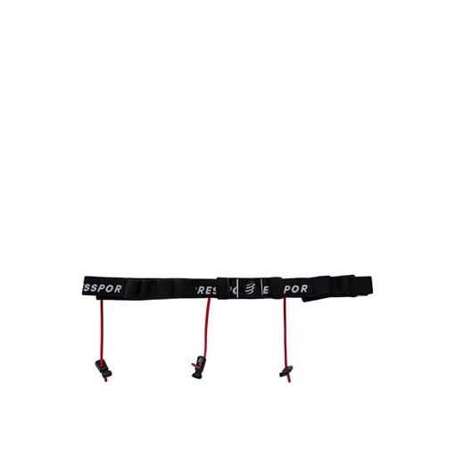 Pas sportowy Compressport Race Number Belt CU00013B Czarny ze sklepu eobuwie.pl w kategorii Paski męskie - zdjęcie 182085932