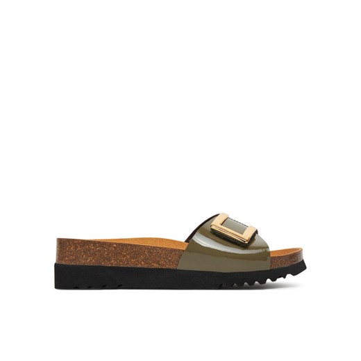 Klapki Scholl Monterey Mule MF31555 Khaki ze sklepu eobuwie.pl w kategorii Klapki damskie - zdjęcie 182086620