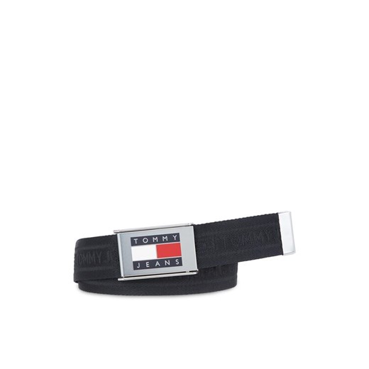 Pasek Męski Tommy Jeans Tjm Heritage Webbing 3.5 AM0AM12342 Czarny ze sklepu eobuwie.pl w kategorii Paski męskie - zdjęcie 182086671