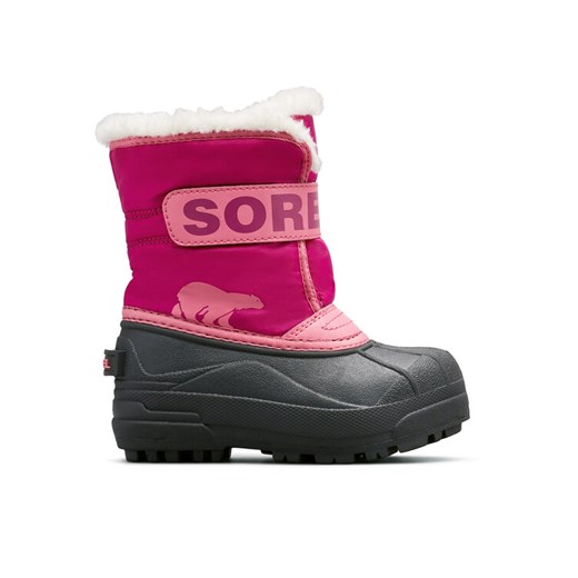 Śniegowce Sorel Snow Commander™ 2114101652 Różowy ze sklepu eobuwie.pl w kategorii Buty zimowe dziecięce - zdjęcie 182086743