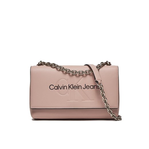 Torebka Calvin Klein Jeans Sculpted Ew Flap Conv25 Mono K60K611866 Różowy ze sklepu eobuwie.pl w kategorii Listonoszki - zdjęcie 182087071