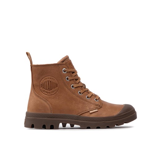 Trapery Palladium Pampa Zip Lth Ess 76888-252-M Brązowy ze sklepu eobuwie.pl w kategorii Workery damskie - zdjęcie 182087100