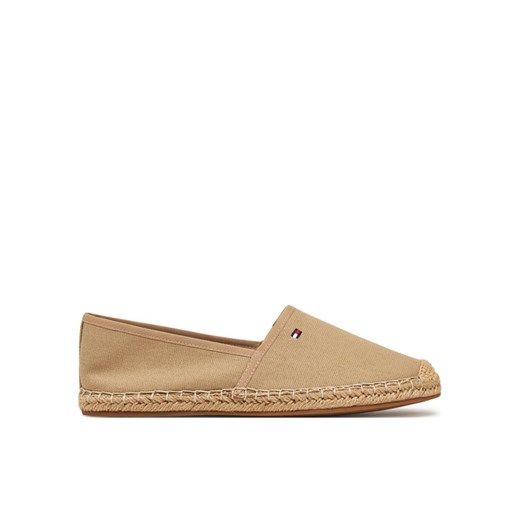 Espadryle Tommy Hilfiger Flag Canvas Espadrille FW0FW08541 Brązowy ze sklepu eobuwie.pl w kategorii Espadryle damskie - zdjęcie 182087112