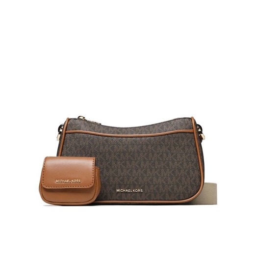 Torebka MICHAEL Michael Kors Jet Set 32S3GJ6C8B Brązowy ze sklepu eobuwie.pl w kategorii Listonoszki - zdjęcie 182087222