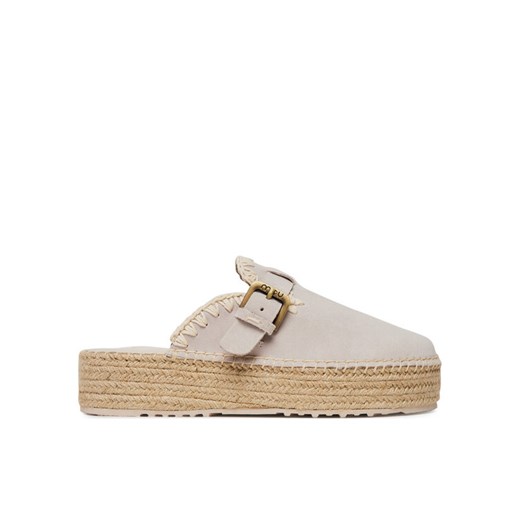 Espadryle Mou Jute clog plain MU.SW641000A Szary ze sklepu eobuwie.pl w kategorii Espadryle damskie - zdjęcie 182087262