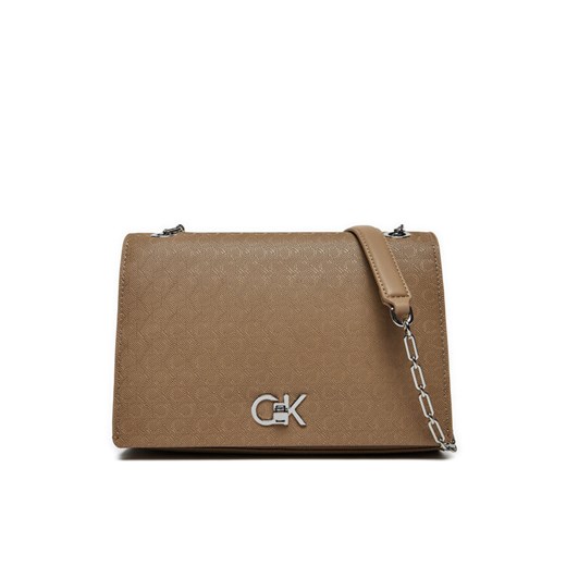 Torebka Calvin Klein Ck Medium Conv Shoulder Bag_Mono K60K613138 Brązowy ze sklepu eobuwie.pl w kategorii Torebki damskie - zdjęcie 182087334