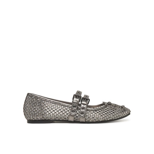 Baleriny Guess FLJKNN FAB02 Srebrny ze sklepu eobuwie.pl w kategorii Balerinki - zdjęcie 182087511