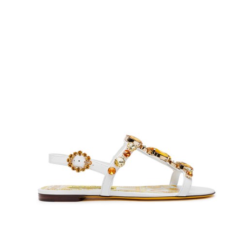 Sandały Dolce&Gabbana CQ0601 AT848 Biały ze sklepu eobuwie.pl w kategorii Sandały damskie - zdjęcie 182087512