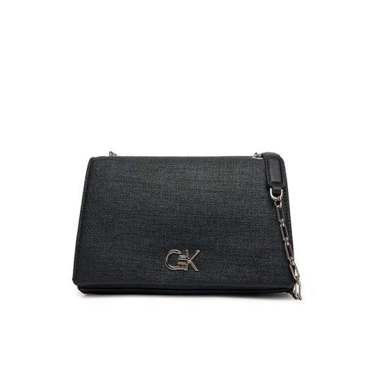 Torebka Calvin Klein Ck Medium Conv Chain Bag_Tex K60K613177 Czarny ze sklepu eobuwie.pl w kategorii Kopertówki - zdjęcie 182087693