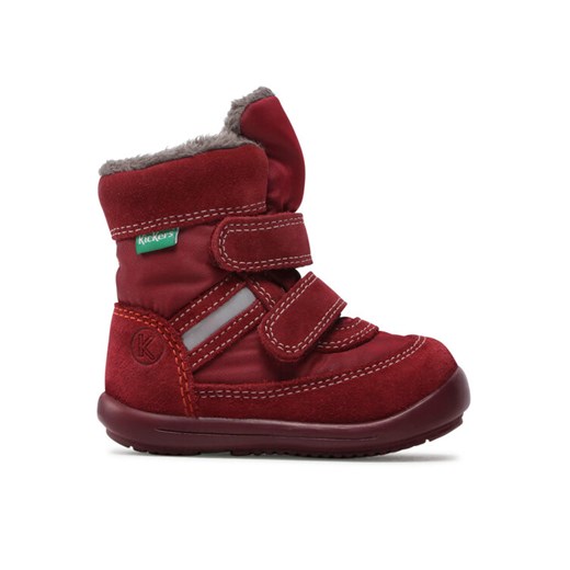 Kozaki Kickers Kimbak 878581-10 M Bordowy ze sklepu eobuwie.pl w kategorii Buciki niemowlęce - zdjęcie 182087701
