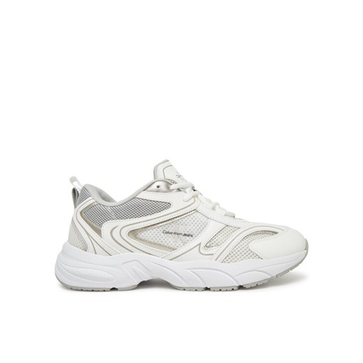 Sneakersy Calvin Klein Jeans Retro Tennis Mesh Ml YW0YW01807 Biały ze sklepu eobuwie.pl w kategorii Buty sportowe damskie - zdjęcie 182087861