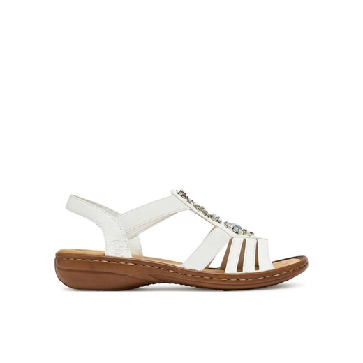 Sandały Rieker 60839-80 Biały Rieker 37 eobuwie.pl