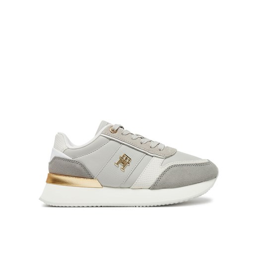 Sneakersy Tommy Hilfiger Th Fashion Runner FW0FW08475 Szary ze sklepu eobuwie.pl w kategorii Buty sportowe damskie - zdjęcie 182087960
