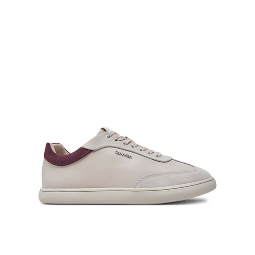 Sneakersy Calvin Klein Cupsole Lace Up - Lth Sue Mix HW0HW02435 Beżowy ze sklepu eobuwie.pl w kategorii Buty sportowe damskie - zdjęcie 182088312