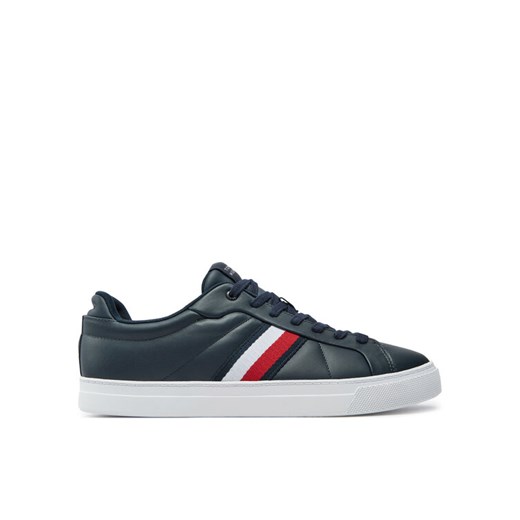 Sneakersy Tommy Hilfiger Icon Court Lth Stripes FM0FM05163 Granatowy Tommy Hilfiger 44 eobuwie.pl