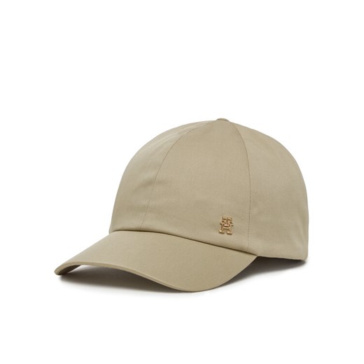 Czapka z daszkiem Tommy Hilfiger Elevated Chic Soft Cap AW0AW17138 Beżowy ze sklepu eobuwie.pl w kategorii Czapki z daszkiem damskie - zdjęcie 182088490