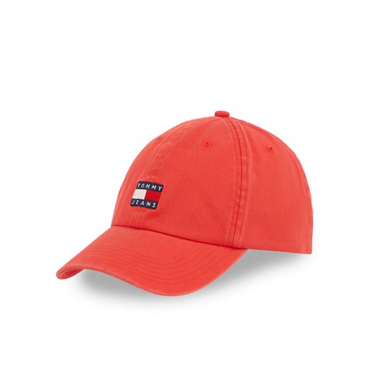 Czapka z daszkiem Tommy Jeans Tjm Heritage Cap AM0AM12020 Czerwony ze sklepu eobuwie.pl w kategorii Czapki z daszkiem męskie - zdjęcie 182088493