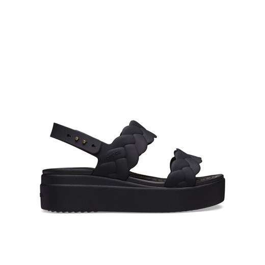 Sandały Crocs Brooklyn Woven Upper LW 209977 Czarny ze sklepu eobuwie.pl w kategorii Sandały damskie - zdjęcie 182088762