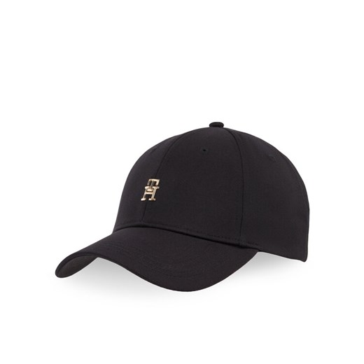 Czapka z daszkiem Tommy Hilfiger Elevated Chic Cap AW0AW17128 Czarny ze sklepu eobuwie.pl w kategorii Czapki z daszkiem damskie - zdjęcie 182088901