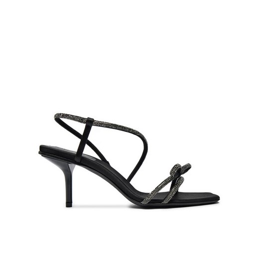 Sandały Max Mara Crystalsandal 2424526411600 Czarny ze sklepu eobuwie.pl w kategorii Sandały damskie - zdjęcie 182088980