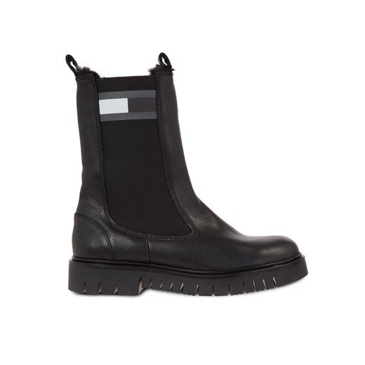 Sztyblety Tommy Jeans Tjw Warmlined Chelsea Boot EN0EN02313 Czarny ze sklepu eobuwie.pl w kategorii Botki - zdjęcie 182089104