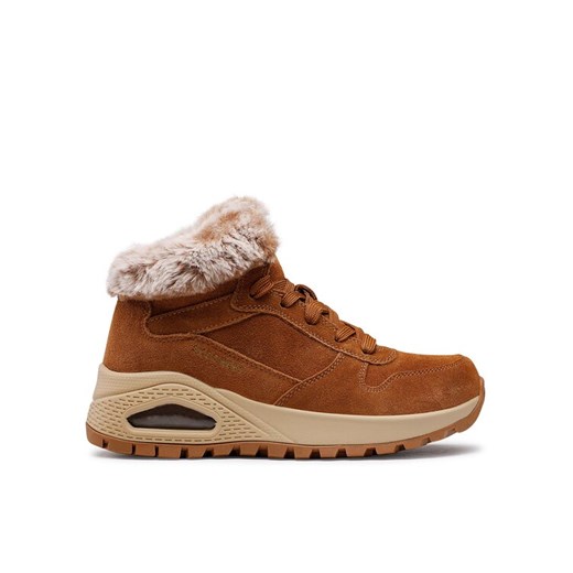 Botki Skechers Uno Wintriness 167433/CSNT Brązowy ze sklepu eobuwie.pl w kategorii Botki - zdjęcie 182089684