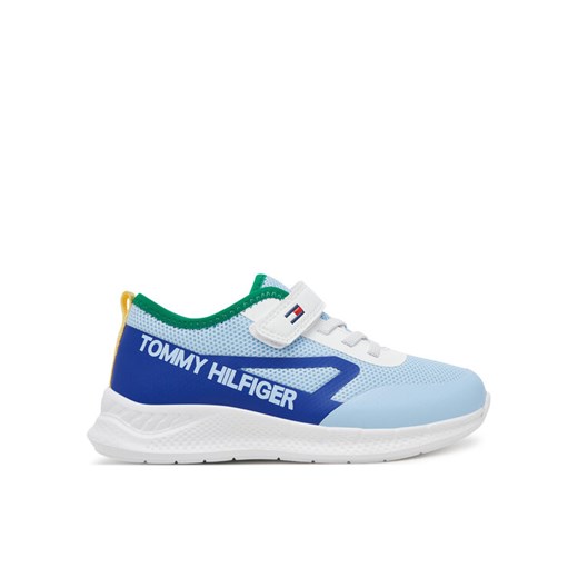 Sneakersy Tommy Hilfiger Low Cut Lace-Up/Velcro Sneaker T1B9-33868-1756 S Błękitny ze sklepu eobuwie.pl w kategorii Buty sportowe dziecięce - zdjęcie 182089701