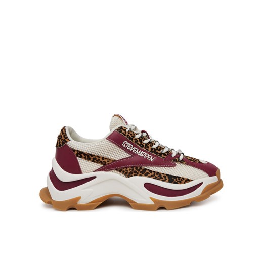 Sneakersy Steve Madden Zoomz-L SM11003503 Bordowy ze sklepu eobuwie.pl w kategorii Buty sportowe damskie - zdjęcie 182090010