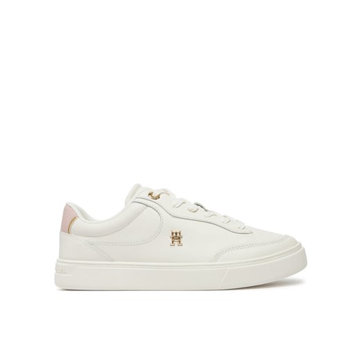 Sneakersy Tommy Hilfiger Essential Chic Court Sneaker FW0FW08322 Biały ze sklepu eobuwie.pl w kategorii Buty sportowe damskie - zdjęcie 182090083