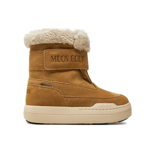 Śniegowce Moon Boot Junior Park Dtrap Boot Suede 80D3440040 Brązowy ze sklepu eobuwie.pl w kategorii Buty zimowe dziecięce - zdjęcie 182090422