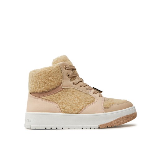 Sneakersy Tommy Hilfiger High Top Lace-Up Sneaker T3A9-33530-1628A S Beżowy ze sklepu eobuwie.pl w kategorii Buty sportowe dziecięce - zdjęcie 182090690