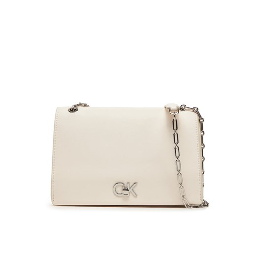 Torebka Calvin Klein K60K612810 Écru ze sklepu eobuwie.pl w kategorii Kopertówki - zdjęcie 182090950