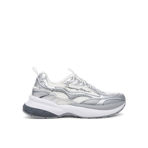 Sneakersy Emporio Armani X3X238 XR388 00520 Srebrny ze sklepu eobuwie.pl w kategorii Buty sportowe damskie - zdjęcie 182091300