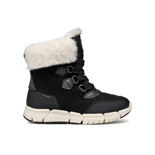 Śniegowce Geox J Flexyper Girl B Ab J46APA 0AU50 C9B1P S Czarny ze sklepu eobuwie.pl w kategorii Buty zimowe dziecięce - zdjęcie 182091373