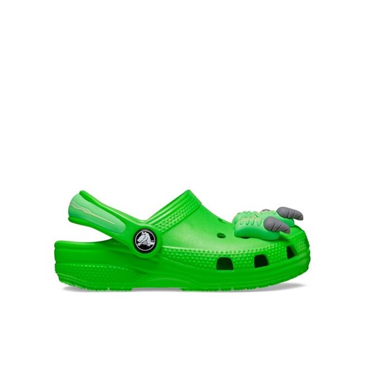 Klapki Crocs Classic Iam Dinosaur Clog T 209700 Zielony ze sklepu eobuwie.pl w kategorii Klapki dziecięce - zdjęcie 182091480