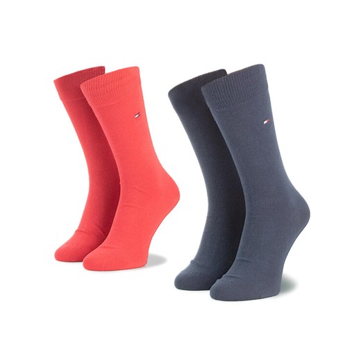 Zestaw 2 par wysokich skarpet męskich Tommy Hilfiger 371111 Granatowy ze sklepu eobuwie.pl w kategorii Skarpetki męskie - zdjęcie 182091614