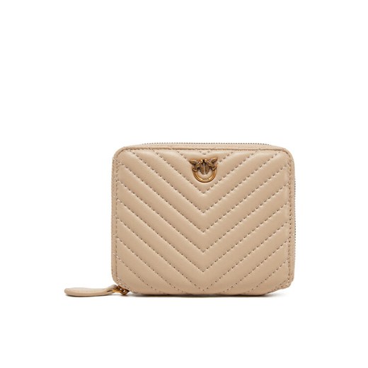 Duży Portfel Damski PINKO Taylor Zip Around PE 23 PCPL 100249 A0GK Beżowy ze sklepu eobuwie.pl w kategorii Portfele damskie - zdjęcie 182091901