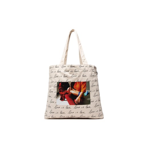 Torebka Vans Pride Otw Gallery Tote VN0A7SFDYOP1 Beżowy ze sklepu eobuwie.pl w kategorii Torby materiałowe - zdjęcie 182091912