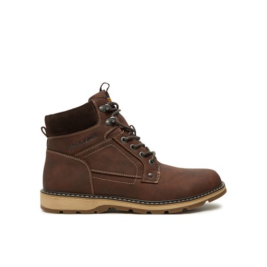 Trzewiki Jack&Jones Stratford 12257762 Brązowy ze sklepu eobuwie.pl w kategorii Buty zimowe męskie - zdjęcie 182092092