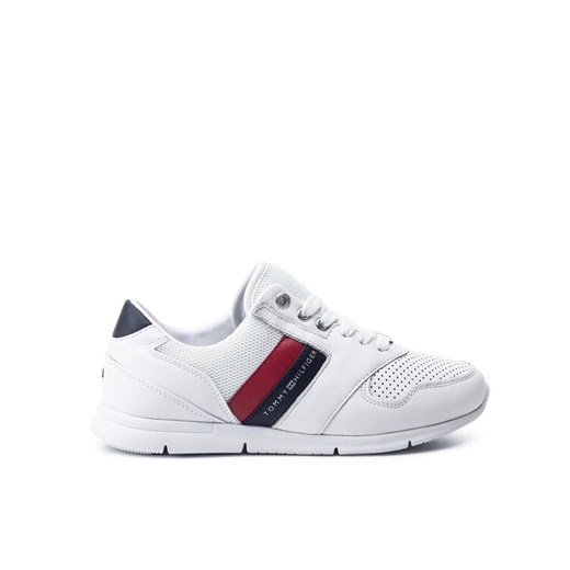 Sneakersy Tommy Hilfiger Lightweight Leather FW0FW04261 Biały ze sklepu eobuwie.pl w kategorii Buty sportowe damskie - zdjęcie 182092273