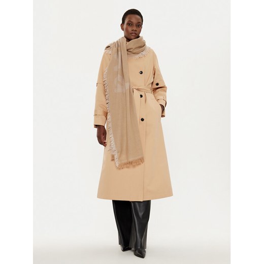 Szal Weekend Max Mara Flores 2515541064600 Brązowy ze sklepu eobuwie.pl w kategorii Szaliki i chusty damskie - zdjęcie 182092353