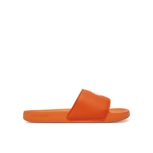 Klapki Lacoste Serve Sliders 7-49CMA0041 Pomarańczowy ze sklepu eobuwie.pl w kategorii Klapki męskie - zdjęcie 182092521