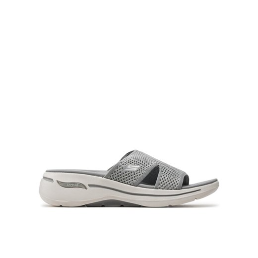Klapki Skechers Go Walk Arch Fit Sandal-Joyful 140274/GRY Szary ze sklepu eobuwie.pl w kategorii Klapki damskie - zdjęcie 182092632