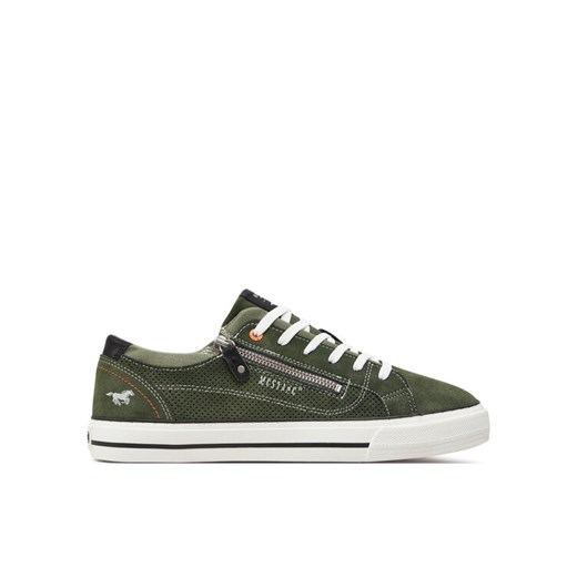 Sneakersy Mustang 4198302 Zielony ze sklepu eobuwie.pl w kategorii Trampki męskie - zdjęcie 182092683