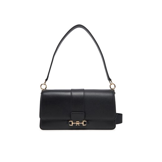 Torebka Tommy Hilfiger Heritage Leather Conv Crossover AW0AW17399 Czarny ze sklepu eobuwie.pl w kategorii Torebki damskie - zdjęcie 182092790