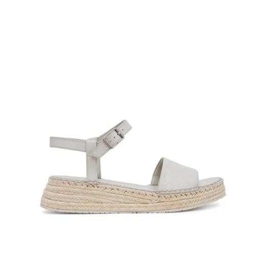 Espadryle Calvin Klein Wedge Rope Sandal Lth HW0HW02546 Biały ze sklepu eobuwie.pl w kategorii Espadryle damskie - zdjęcie 182092811