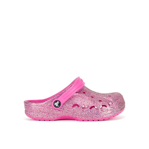 Klapki Crocs BAYA GLITTER CLOG T 207014-7AA Różowy ze sklepu eobuwie.pl w kategorii Klapki dziecięce - zdjęcie 182092973